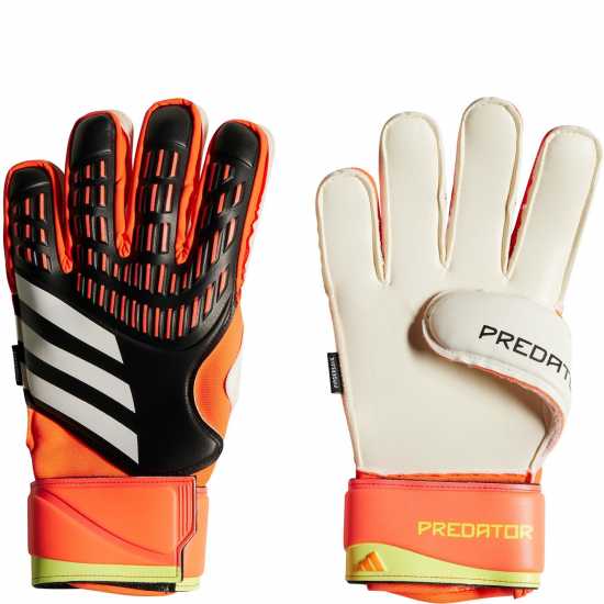 Adidas Вратарски Ръкавици Predator Match Fingersave Goalkeeper Gloves Adults Черно/Червено Вратарски ръкавици и облекло