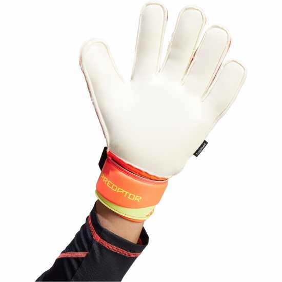 Adidas Вратарски Ръкавици Predator Match Fingersave Goalkeeper Gloves Adults Черно/Червено Вратарски ръкавици и облекло