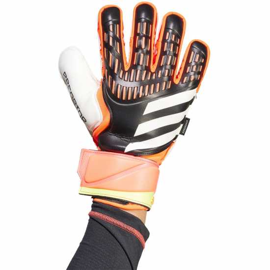 Adidas Вратарски Ръкавици Predator Match Fingersave Goalkeeper Gloves Adults Черно/Червено Вратарски ръкавици и облекло
