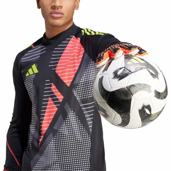 Adidas Вратарски Ръкавици Predator Match Fingersave Goalkeeper Gloves Adults Черно/Червено Вратарски ръкавици и облекло
