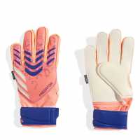 Adidas Детски Вратарски Ръкавици Predator Match Fingersave Goalkeeper Gloves Juniors Оранжево/Бяло Adidas Детски Вратарски Ръкавици Predator Match Fingersave Goalkeeper Gloves Juniors Оранжево/Бяло