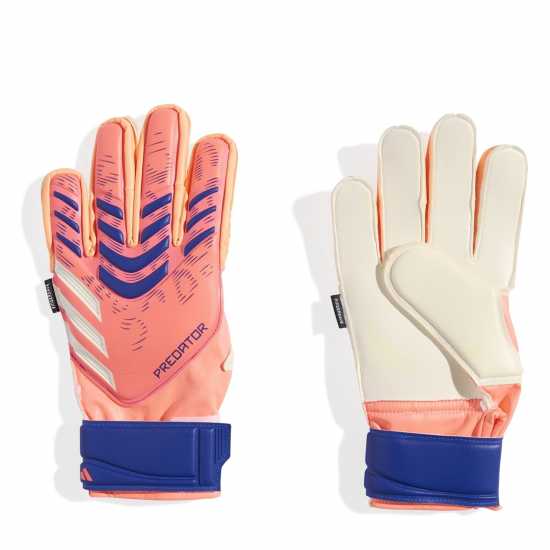 Adidas Детски Вратарски Ръкавици Predator Match Fingersave Goalkeeper Gloves Juniors Оранжево/Бяло Adidas Детски Вратарски Ръкавици Predator Match Fingersave Goalkeeper Gloves Juniors Оранжево/Бяло