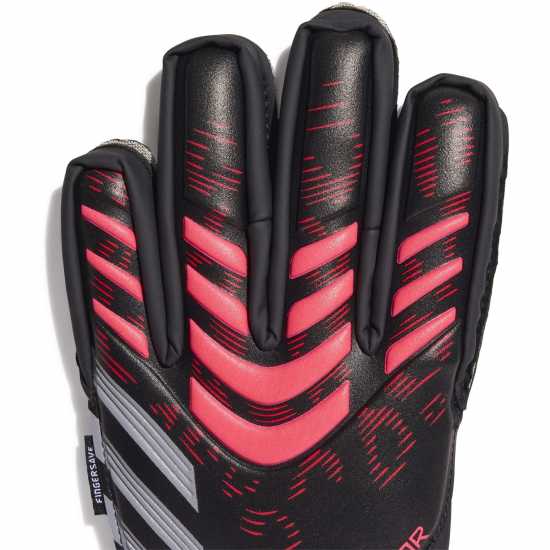 Adidas Детски Вратарски Ръкавици Predator Match Fingersave Goalkeeper Gloves Juniors Черно/Червено Вратарски ръкавици и облекло