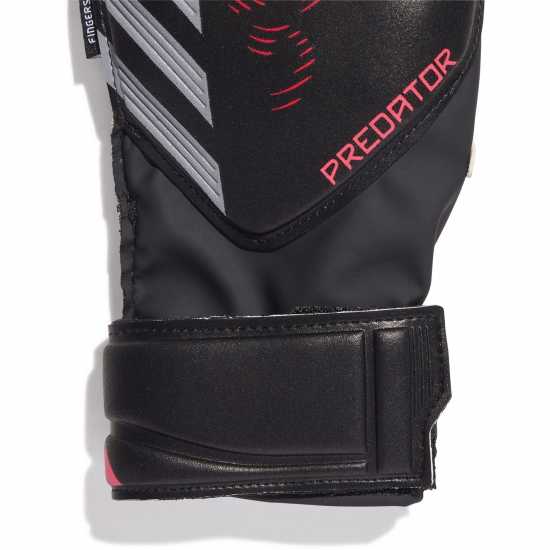 Adidas Детски Вратарски Ръкавици Predator Match Fingersave Goalkeeper Gloves Juniors Черно/Червено Вратарски ръкавици и облекло