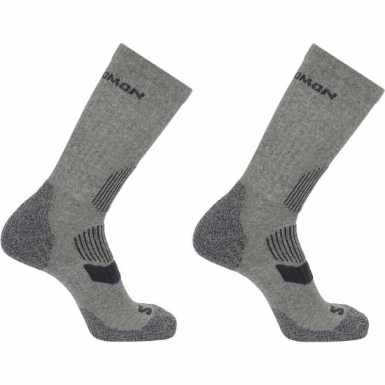 Salomon Lightweight Crew 2 Pack Walking Socks Unisex Сиво/Фантом Salomon Lightweight Crew 2 Pack Walking Socks Unisex Сиво/Фантом
