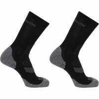 Salomon Lightweight Crew 2 Pack Walking Socks Unisex Черно/Сиво 