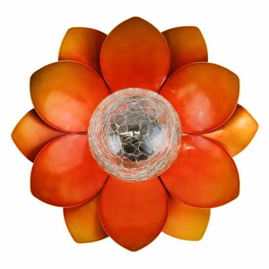 Solar Metal Flower Light With Crackle Ball