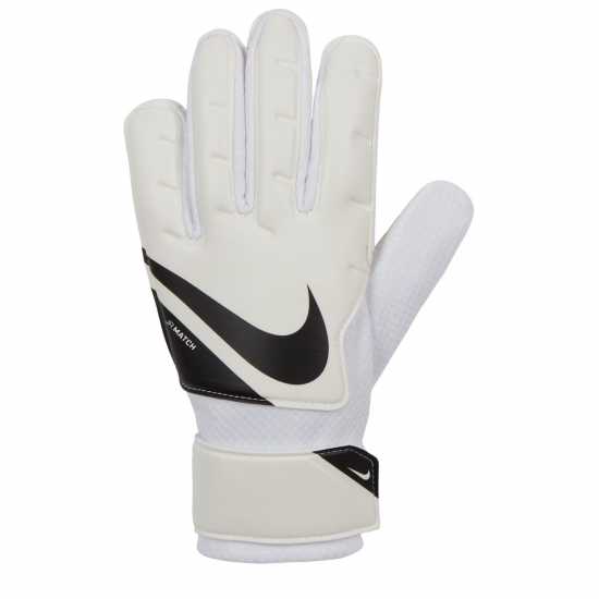 Nike Детски Вратарски Ръкавици Match Goalkeeper Gloves Junior White/Black Вратарски ръкавици и облекло
