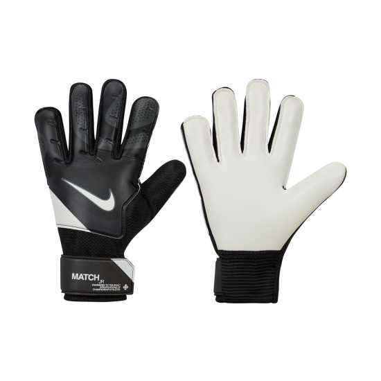 Nike Детски Вратарски Ръкавици Match Goalkeeper Gloves Juniors Черно/Бяло Вратарски ръкавици и облекло