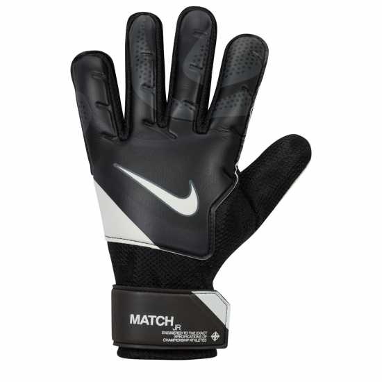 Nike Детски Вратарски Ръкавици Match Goalkeeper Gloves Junior Black/White Вратарски ръкавици и облекло