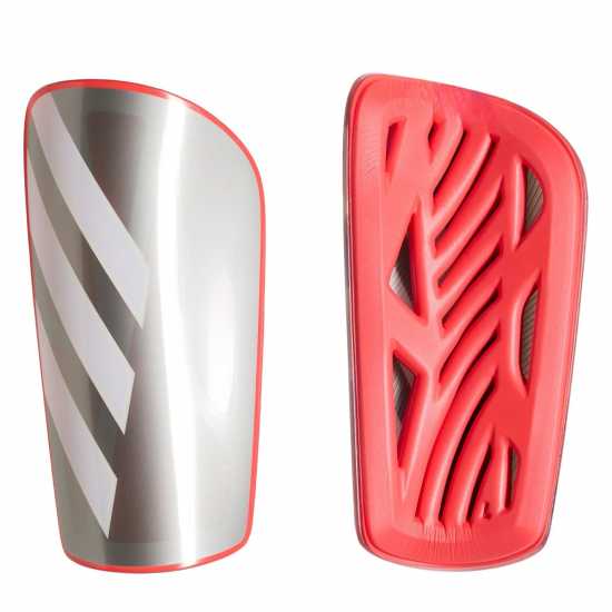 Adidas Tiro League Shin Guard Grey/Red Adidas Tiro League Shin Guard Grey/Red