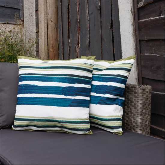 Pair Of Painted Stripe Scatter Cushions  Градина