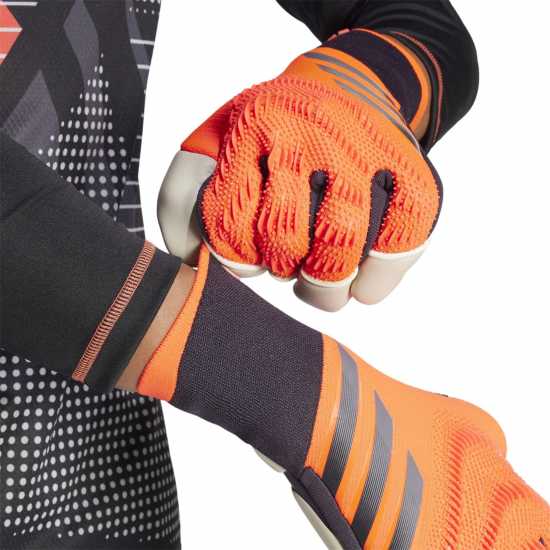 Adidas Вратарски Ръкавици Predator Pro Hybrid Goalkeeper Gloves Adults Розово/Черно Вратарски ръкавици и облекло