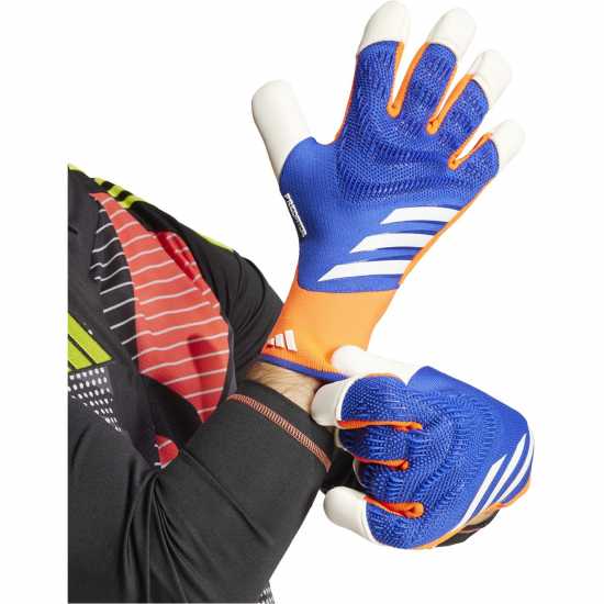 Adidas Вратарски Ръкавици Predator Pro Hybrid Goalkeeper Gloves Adults Синьо/Червено/Бяло Вратарски ръкавици и облекло