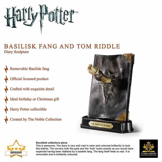 Basilisk Fang And Tom Riddle Diary Sculpture