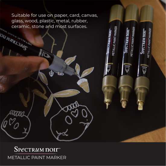 Spectrum Noir-Metallic Paint Marker (3Pc) - Liquid  Подаръци и играчки