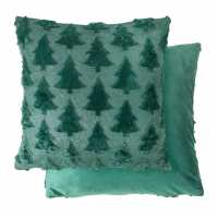 Soft & Fluffy 3D Christmas Tree Cushion Cover Green Коледна украса