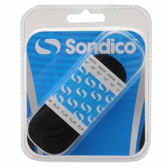 Sondico Flat Football Boot Laces Black Футболни аксесоари