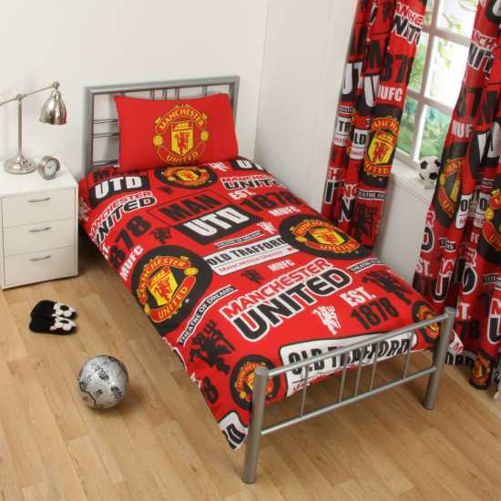 Team Football Single Duvet Set Ман Ютд Футболни аксесоари
