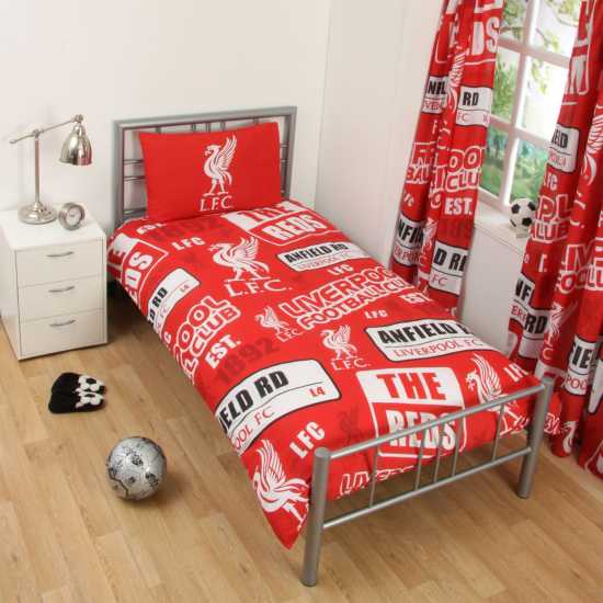 Футболни аксесоари Team Football Single Duvet Set Ливърпул Team Football Single Duvet Set Ливърпул Футболни аксесоари