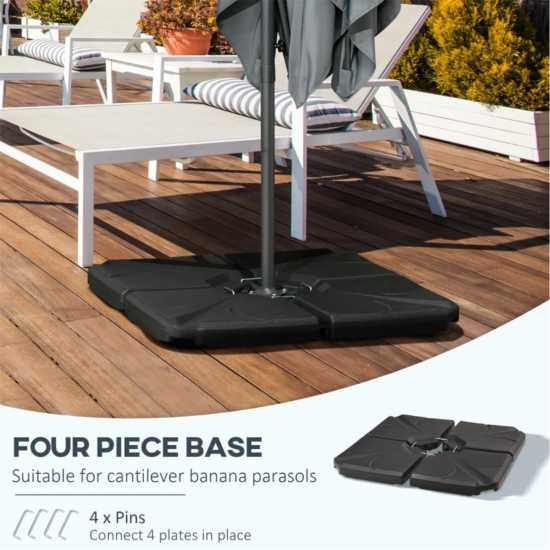 Outsunny Set Of 4 Cantilever Parasol Base Weights  Градина