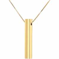 Silver Gold Plated Vertical Bar Necklace