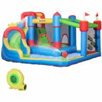Outsunny Kids Inflatable Bouncy Castle Water Slide