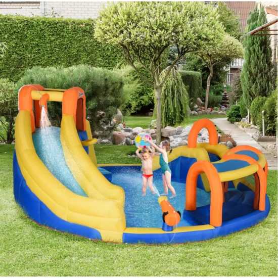Outsunny 6 In 1 Kids Bouncy Castle And Water Slide  Подаръци и играчки