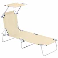 Outsunny Outdoor Foldable 4 Level Sun Lounger