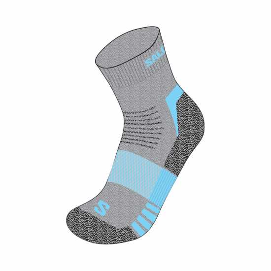 Почистване и импрегниране Salomon Merino Quarter 2 Pack Walking Sock Womens Сиво/Синьо Salomon Merino Quarter 2 Pack Walking Sock Womens Сиво/Синьо Почистване и импрегниране