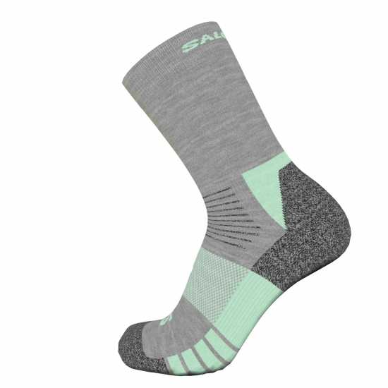 Почистване и импрегниране Salomon Merino Crew 2 Pack Walking Socks Womens Grey/Green Salomon Merino Crew 2 Pack Walking Socks Womens Grey/Green Почистване и импрегниране