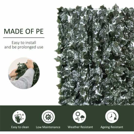 Outsunny 1-Piece Artificial Leaf Hedge 3M * 1.5M  - Градина