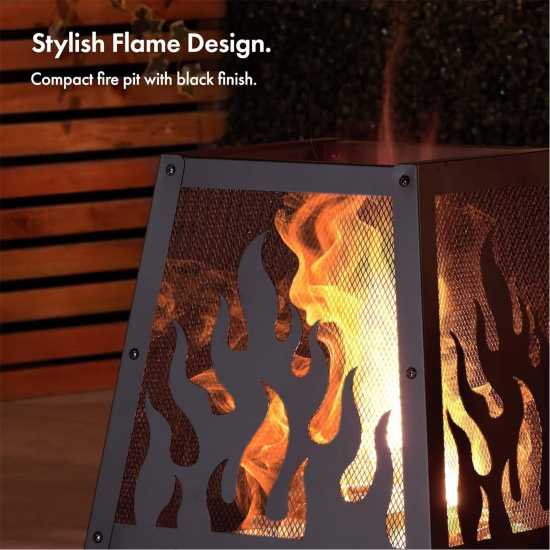 Vonhaus - Flame Design Square Fire Pit  Градина