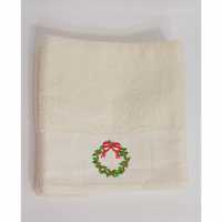 Cream Hand Towels Embroidered – Pack Of 2