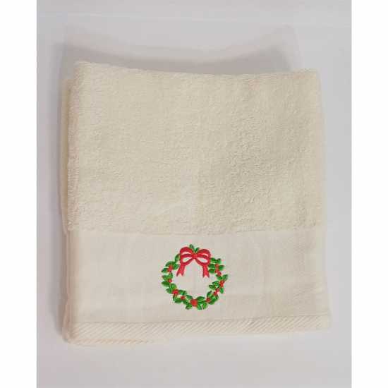 Cream Hand Towels Embroidered – Pack Of 2  Хавлиени кърпи