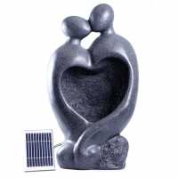 Carved Lovers Solar Water Feature