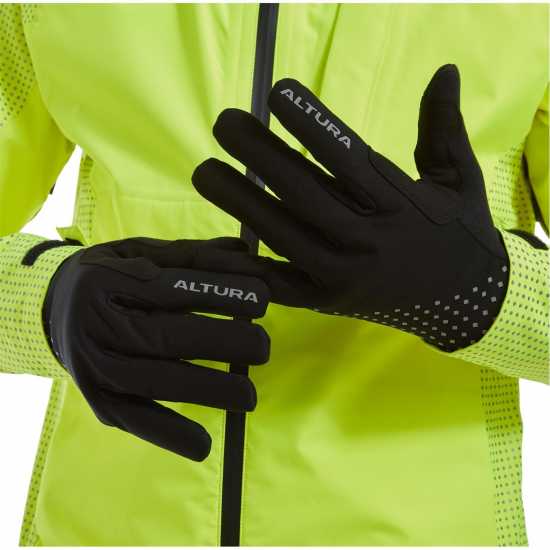 Nightvision Unisex Waterproof Insulated Gloves Black Колоездачни аксесоари