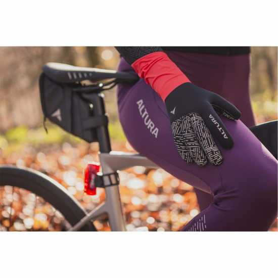 Nightvision Unisex Windproof Fleece Cycling Gloves Black Колоездачни аксесоари