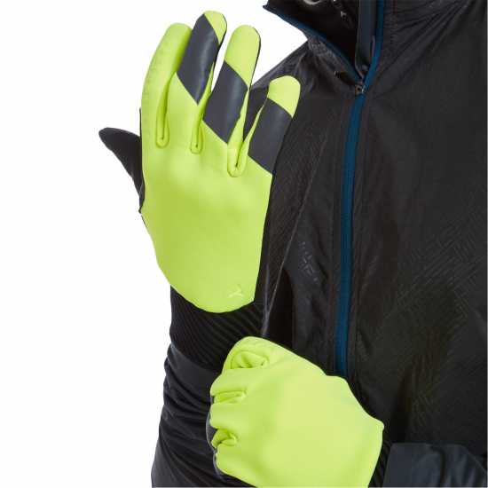 Nightvision Unisex Windproof Cycling Gloves Yellow Колоездачни аксесоари