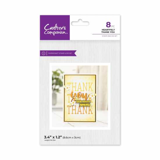 Crafters Companion Stamps & Dies - Heartfelt Thank  Канцеларски материали