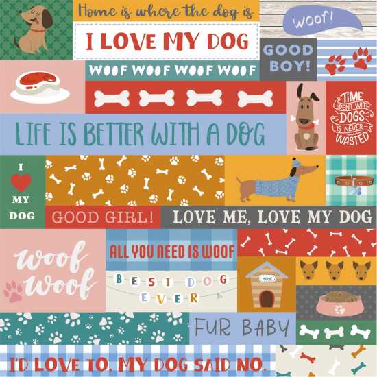 Crafters Companion Pets Rule Printed Paper Pad 6X6  Канцеларски материали