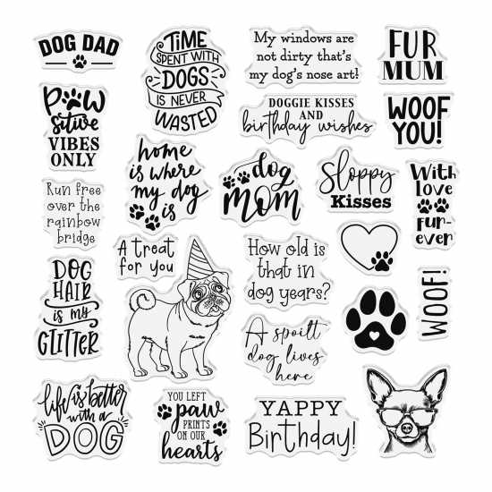Crafters Companion Pets Rule Clear Acrylic Stamps