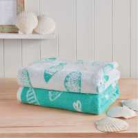Fusion Fish 100% Cotton Hand And Bath Towels