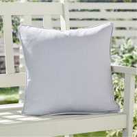 Fusion Indoor Outdoor Plain Dye Water Resistant Cushion Silver Градина