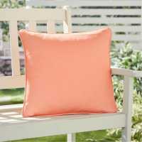 Fusion Indoor Outdoor Plain Dye Water Resistant Cushion Orange Градина