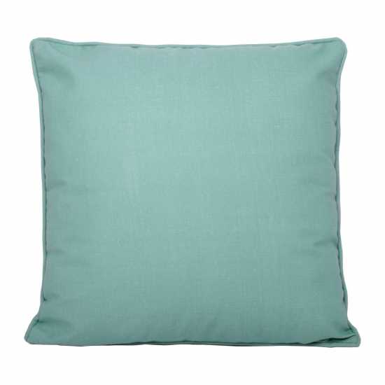 Fusion Indoor Outdoor Plain Dye Water Resistant Cushion Teal Градина