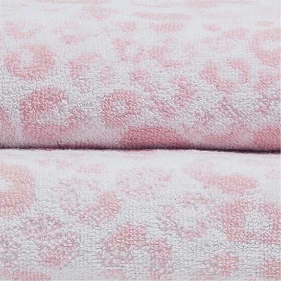 Fusion Animal Print 100% Cotton Towels & Bath Mats Blush Pink Хавлиени кърпи
