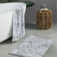 Fusion Matteo 100% Cotton Jacquard Towels & Bathroom Mats Grey Хавлиени кърпи