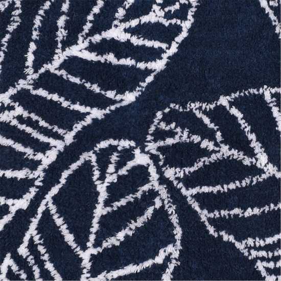 Fusion Matteo 100% Cotton Jacquard Towels & Bathroom Mats Navy Blue Хавлиени кърпи