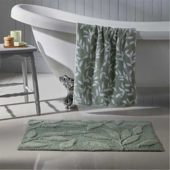 Sandringham 100% Cotton Towels And Bathroom Mats Sage Green Хавлиени кърпи